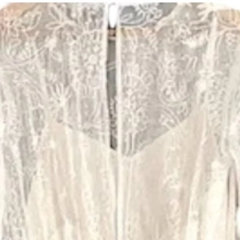 ModCloth Just The Beginning Lace Overlay Maxi Dress Creamy White - Picture 6 of 9